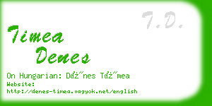timea denes business card